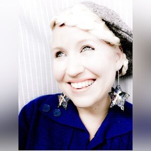 Galaxy Earrings - Constellation CYGNUS - Hand Painted OOAK Glow in the Dark